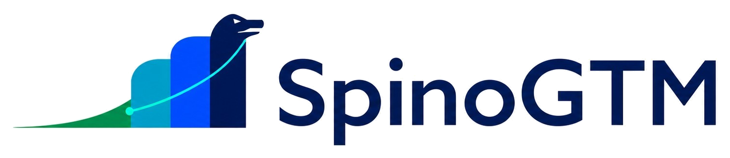 SpinoGTM — rising panels culminating in a Spinosaurus, with an ascending throughline